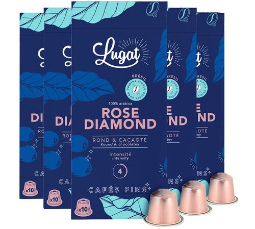 Caf&eacute;s Lugat Nespresso&reg; Compatible pods Rose Diamond x 50
