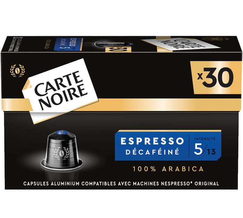 90 capsules compatibles Nespresso* Original Espresso D&eacute;caf&eacute;in&eacute; - CARTE NOIRE image number 1