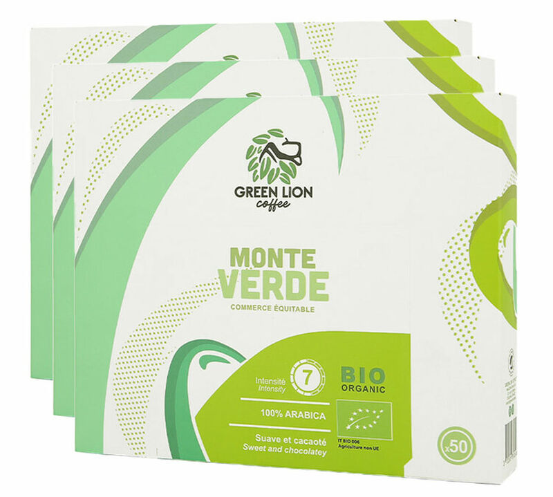 150 capsules compatibles Nespresso* Pro Monte Verde Bio Commerce Equitable &ndash; GREEN LION COFFEE image number 0
