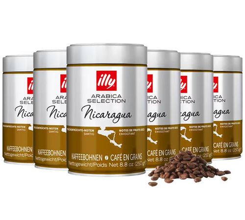 6 x 250 g - Caf&eacute; en grain - Arabica S&eacute;lection Nicaragua - ILLY