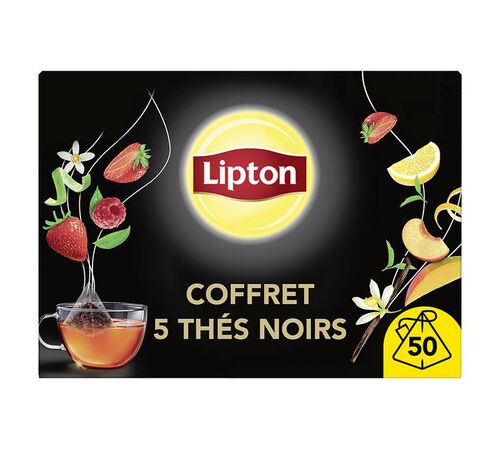 Coffret th&eacute;s noirs Collection D&eacute;couverte - 50 sachets - LIPTON image number 2