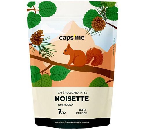 200 g - Caf&eacute; moulu - Aromatis&eacute; Noisette - CAPS ME