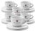 Lot de 6 Tasses et sous tasses blanches Tonino Lamborghini image