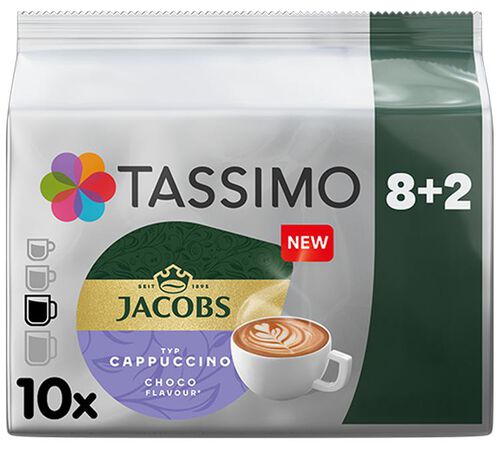 Tassimo Pods Jacobs Cappuccino Choco x 8+2