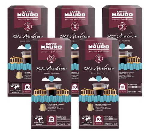 50 Nespresso* Original Compatible Capsules 100% Arabica &ndash; CAFFE MAURO