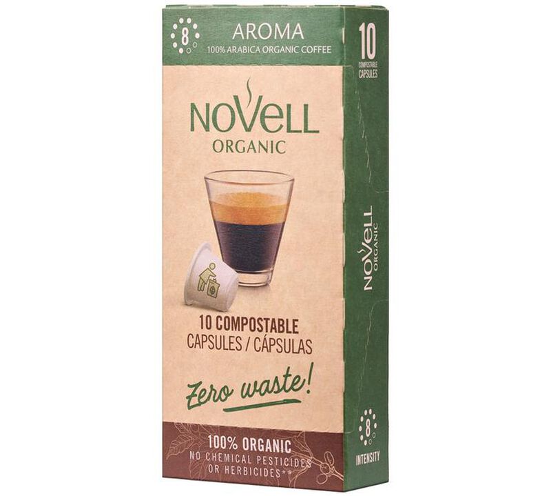 Novell Organic Coffee Pods Piu Aroma Compostable Capsules x 50 image number 3
