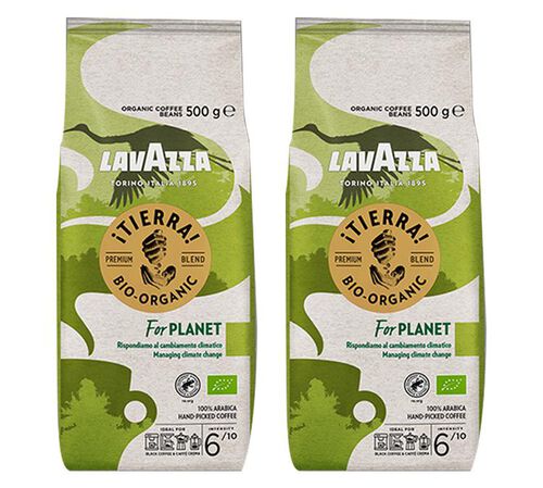 Lavazza &iexcl;Tierra! For Planet Organic Coffee Beans 2 x 500g
