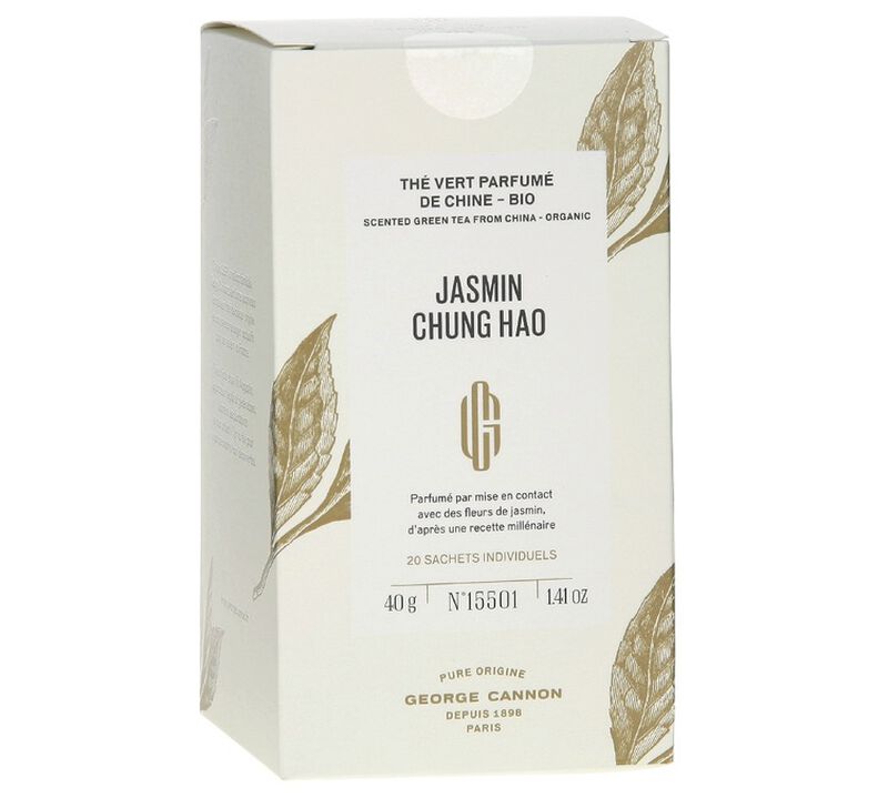 George Cannon Jasmin Chung Hao pure origin organic jasmine green tea - 20 sachets image number 0