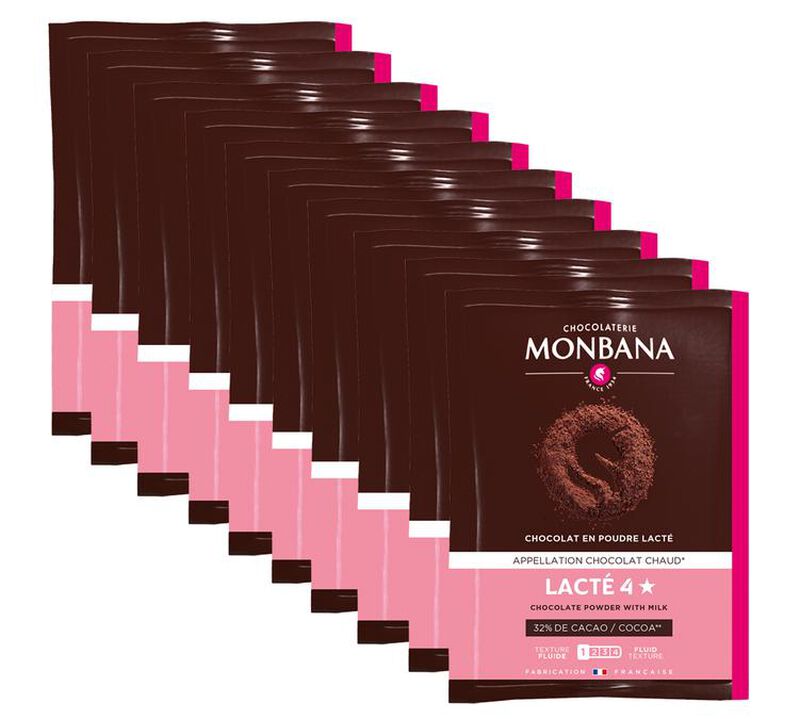 Monbana 4-star Intense Hot Chocolate Powder x 100 sachets image number 0