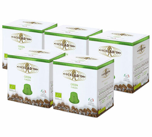50 capsules compatibles Nespresso* Original Green Purezza Bio - MISCELA D'ORO