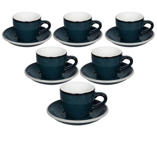 Loveramics Set mit 6 Espressotassen EGG mit Untertassen night sky - 80 ml