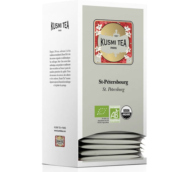 Th&eacute; Noir Saint P&eacute;tersbourg Bio - 25 sachets - KUSMI TEA image number 0