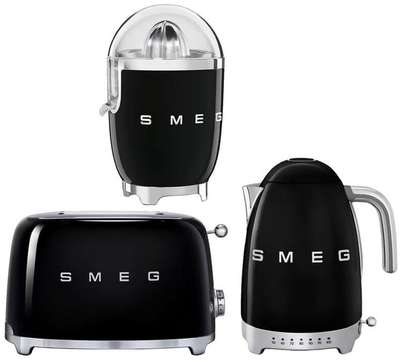 Smeg Fr&uuml;hst&uuml;cksset Toaster - Zitruspresse - Wasserkocher schwarz image number 0
