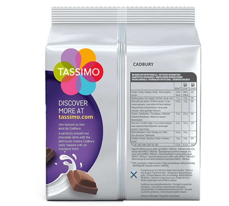 Tassimo pods Cadbury Hot Chocolate x 80 T-Discs image number 1