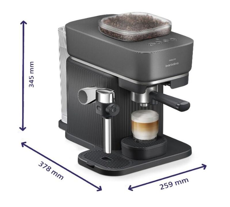 Machine expresso broyeur PHILIPS Baristina Latte BAR400/60 Noire image number 3