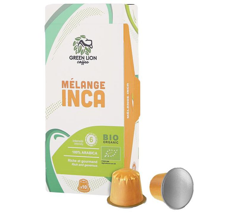 10 Capsules Bio Le m&eacute;lange Inca - Nespresso compatible - GLC (pour ajoutator) image number 0