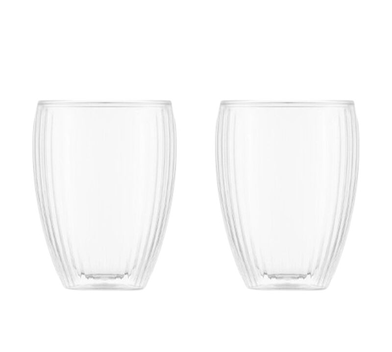 Bodum - 2 Bicchieri doppia parete striati - Pavina 32 cl image number 0