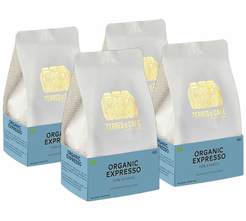 Terres de Caf&eacute; Organic Blend Coffee Beans - 4x250g image number 0