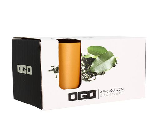 Mugs OUTO en gr&egrave;s jaune 27cl x2 - OGO Living image number 1