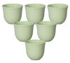 6 Tasses &agrave; caf&eacute; emboss&eacute; 250 ml vert - LOVERAMICS image number 0