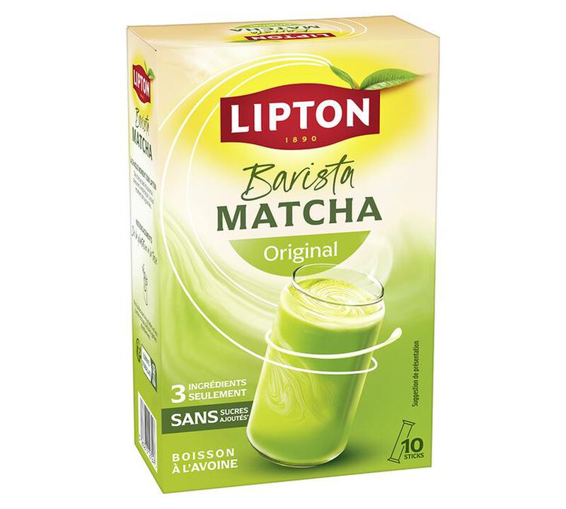 Barista Matcha original avoine - Th&eacute; instantan&eacute; - 10 sticks  - LIPTON image number 0