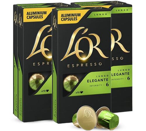 50 Nespresso* Original Compatible Capsules Lungo Elegante &ndash; L'OR ESPRESSO