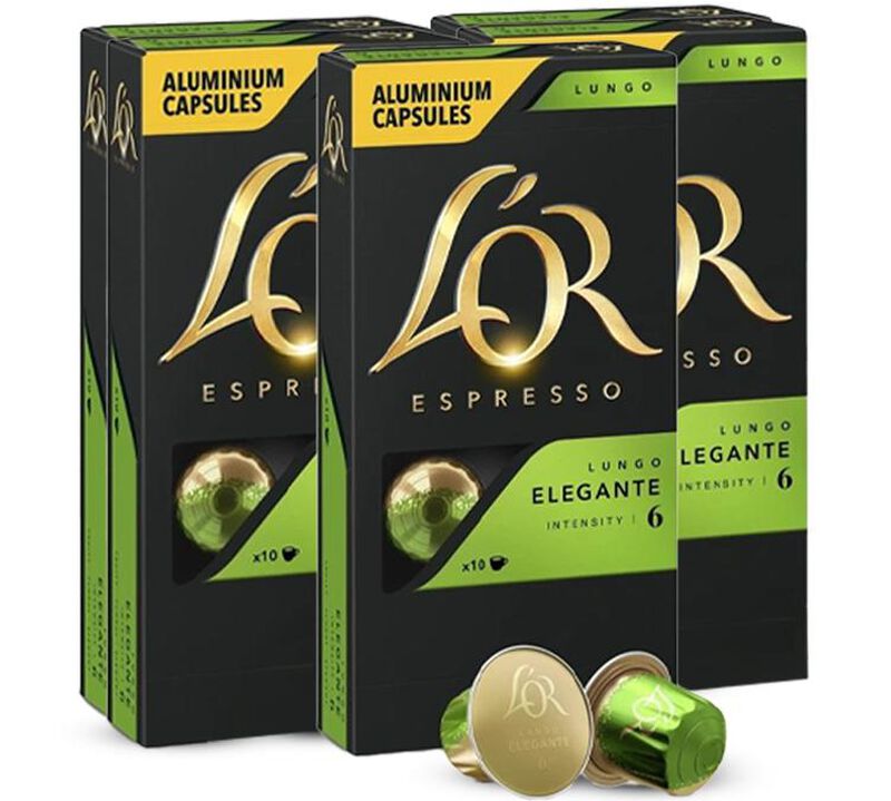 50 Nespresso* Original Compatible Capsules Lungo Elegante &ndash; L'OR ESPRESSO image number 0