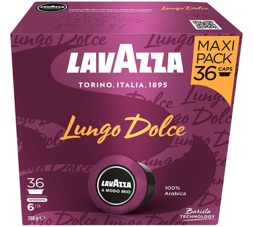 36 capsules caf&eacute; A Modo Mio Lungo Dolce- LAVAZZA