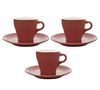 3 Tasses et sous tasses Espresso 9cl Rouge - ORIGAMI image number 0