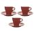 3 Tasses et sous tasses Espresso 9cl Rouge - ORIGAMI image