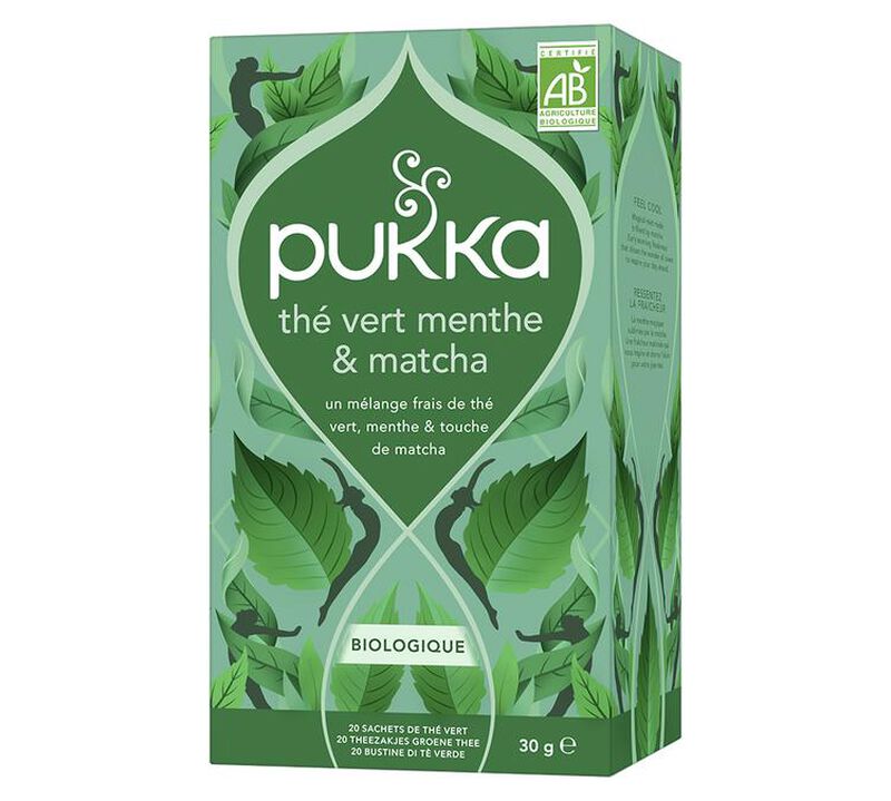 Gr&uuml;ner Tee Minze & Matcha - 20 Teebeutel - Pukka image number 0