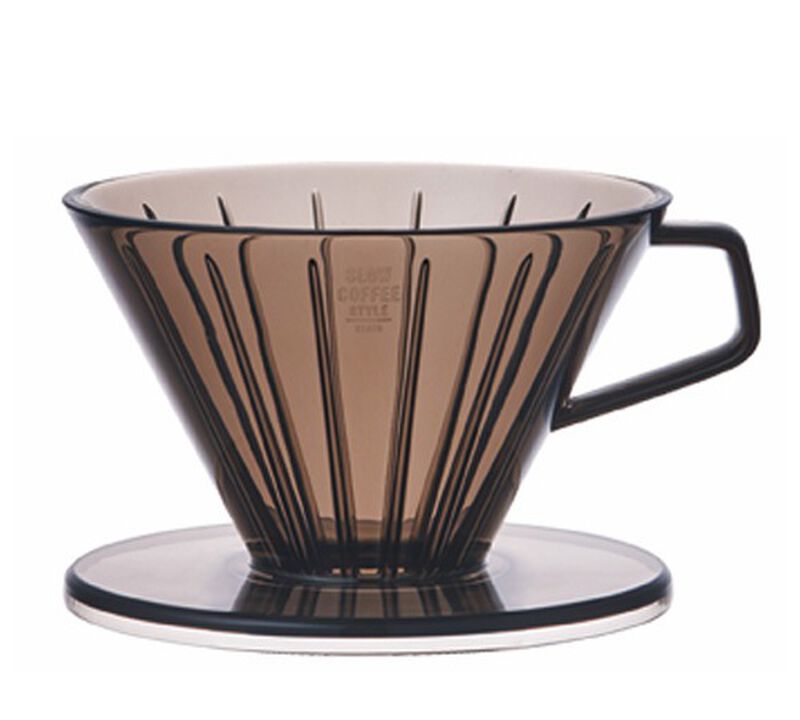 Black plastic 2-cup Kinto Dripper image number 0