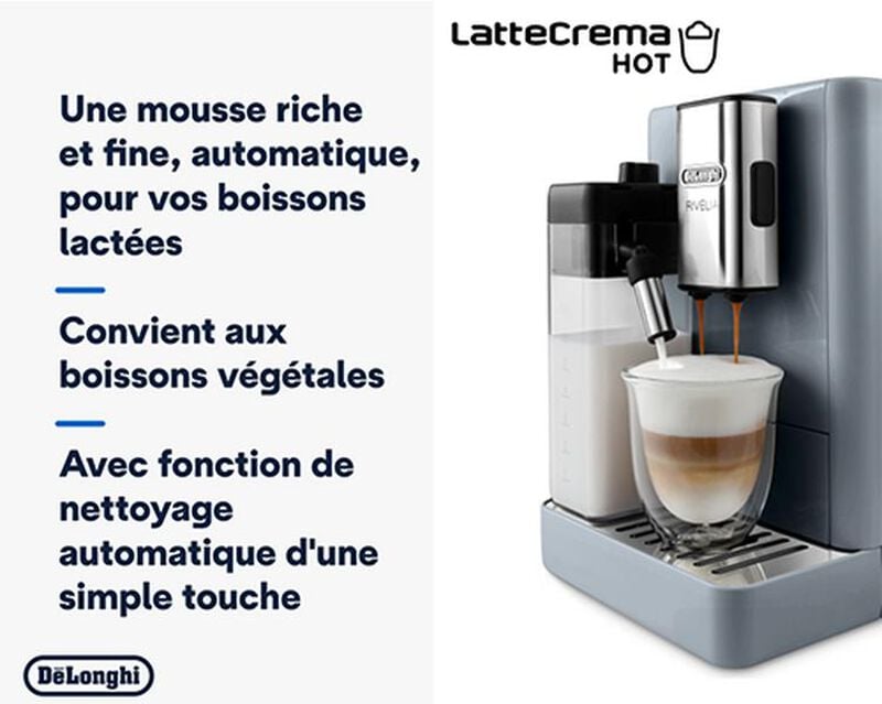 Expresso Broyeur DELONGHI Rivelia FEB 4455.G Gris Galet Latte image number 7