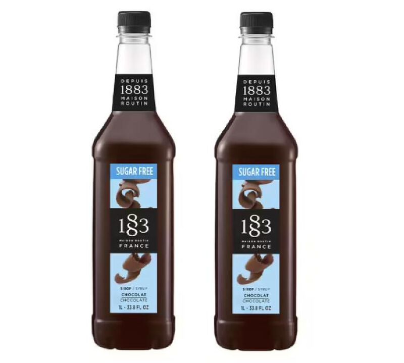 Sirop 1883 Routin Chocolat sans sucre - Bouteille Plastique - 2 x 1 L image number 0