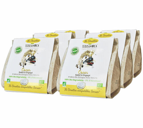 TerraMoka 'Oscar' organic coffee pods for Senseo x 80