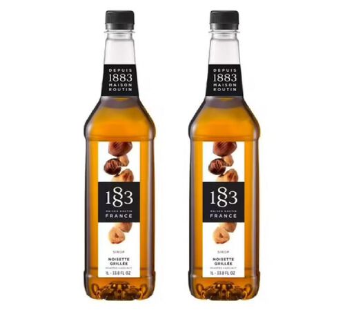 Sirop 1883 Routin Noisette Grill&eacute;e - Bouteille plastique - 2 x 1 L