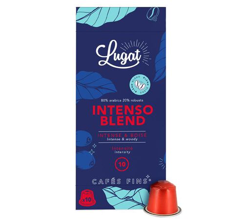 10 capsule compatibili Nespresso* Original Intenso Blend &ndash; Lugat