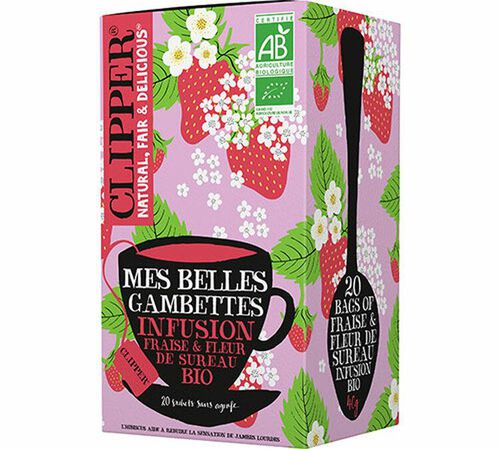 Clipper Organic Strawberry & Elderflower Herbal Tea - 20 bags