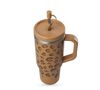 Qwetch Insulated Travel Water Bottle with Straw - Camel Leopard - 90 cl image number 2