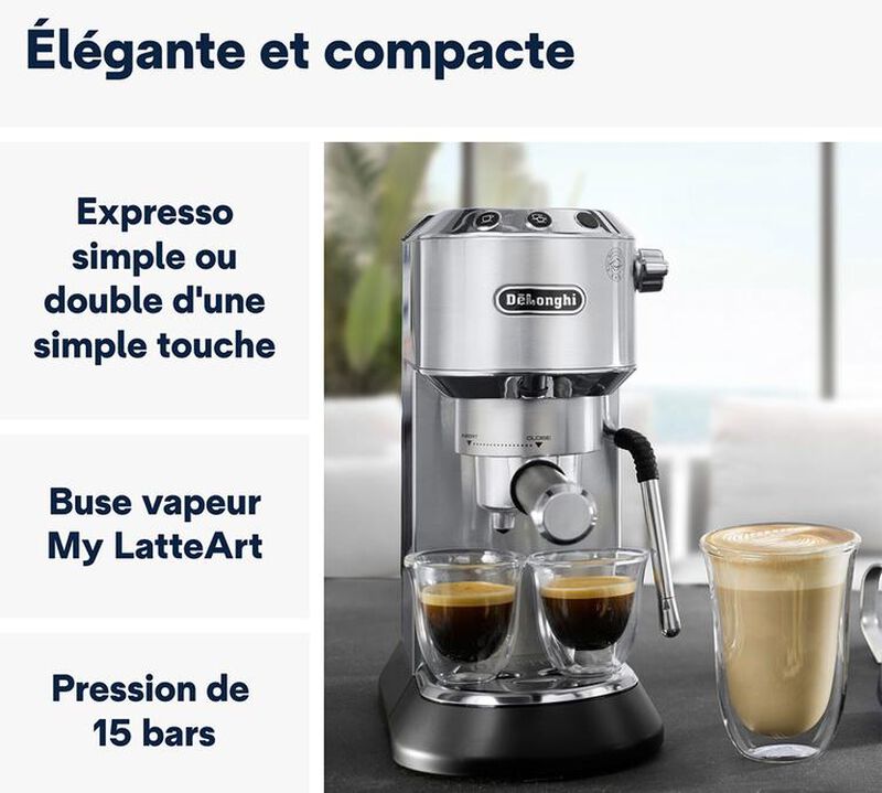 DeLonghi Dedica Arte EC885.M Full Metal + Pack Barista image number 5