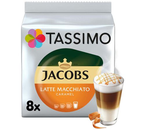 Tassimo Jacobs Latte Macchiato Caramel Coffee pods x 8 T-Discs image number 2
