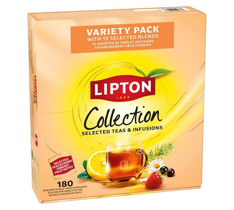 Lipton Tea Selection Box 12 Flavours - 180 tea bags image number 1