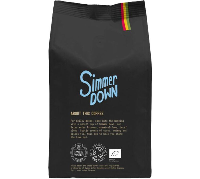 Marley Coffee Simmer Down Organic Decaf Coffee Beans - 227g image number 1