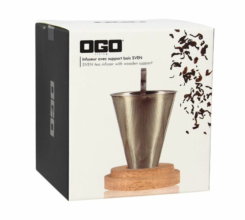 Infuseur &agrave; th&eacute; OGO Living Sven inox et couvercle bois image number 2
