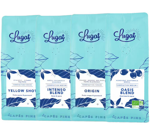 Lugat Espresso Selection Pack Specialty Coffee Beans - 4 x 250g