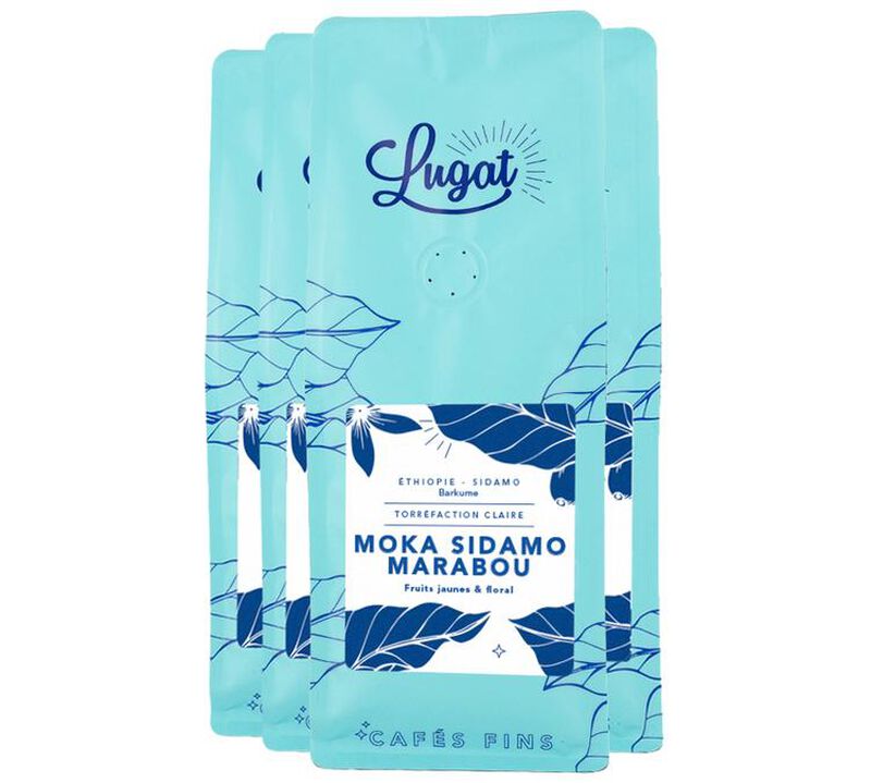 Lugat Coffee Beans Moka Sidamo Marabou from Ethiopia - 4 x 250g image number 0