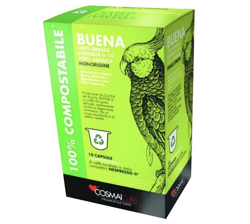 10 Nespresso* Original Compatible Capsules Buena &ndash; COSMAI CAFFE image number 0