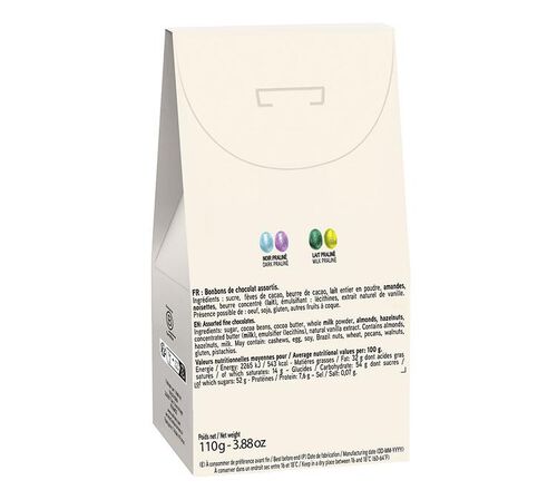 &OElig;ufs de P&acirc;ques - Noir et lait pralin&eacute; 110 g - VALRHONA image number 1