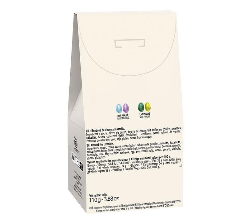 &OElig;ufs de P&acirc;ques - Noir et lait pralin&eacute; 110 g - VALRHONA image number 1