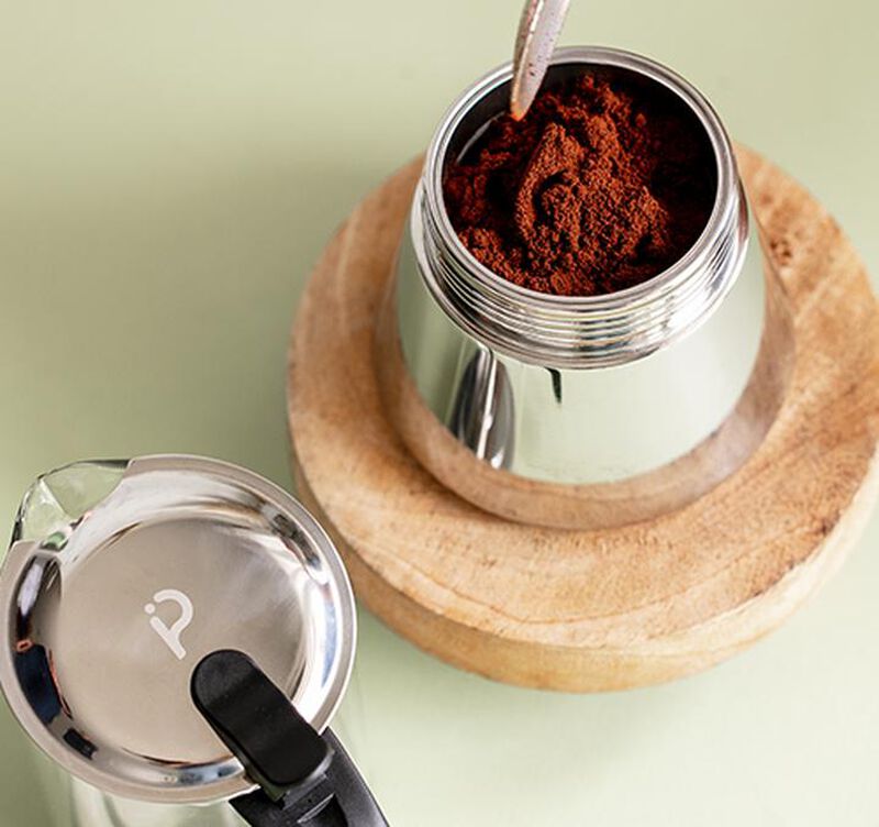 Pylano Moka Pot Kiara in Glass & Stainless Steel - 6 cups image number 5